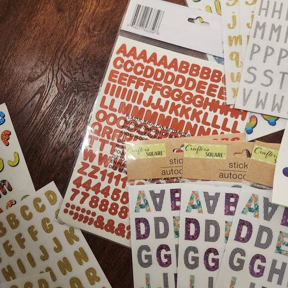 Sticker Bundle Alphabet Stickers Quotes Cactus Most brand new 6 partial sheets - Picture 10 of 10